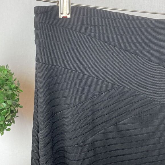 Ice Black Sheer Long Striped Maxi Skirt M - Picture 3 of 5